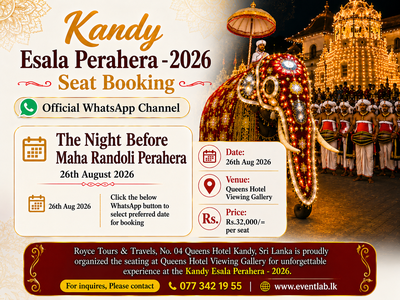Kandy Night Before Randoli Maha Perahera - 26th Aug 2026